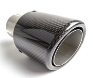 Carbon-Fibre tail pipe 90 mm - rolled finish