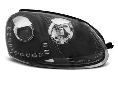 Coppia Fari anteriori neri con DRL e motorino