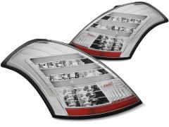 Coppia Fanali posteriori LED cromati con barre LED